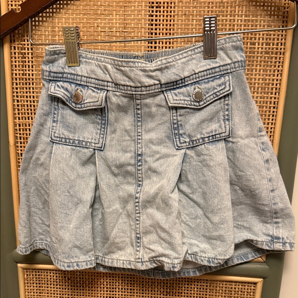 H&M Kids Light Blue Denim Skirt with Elastic Waist